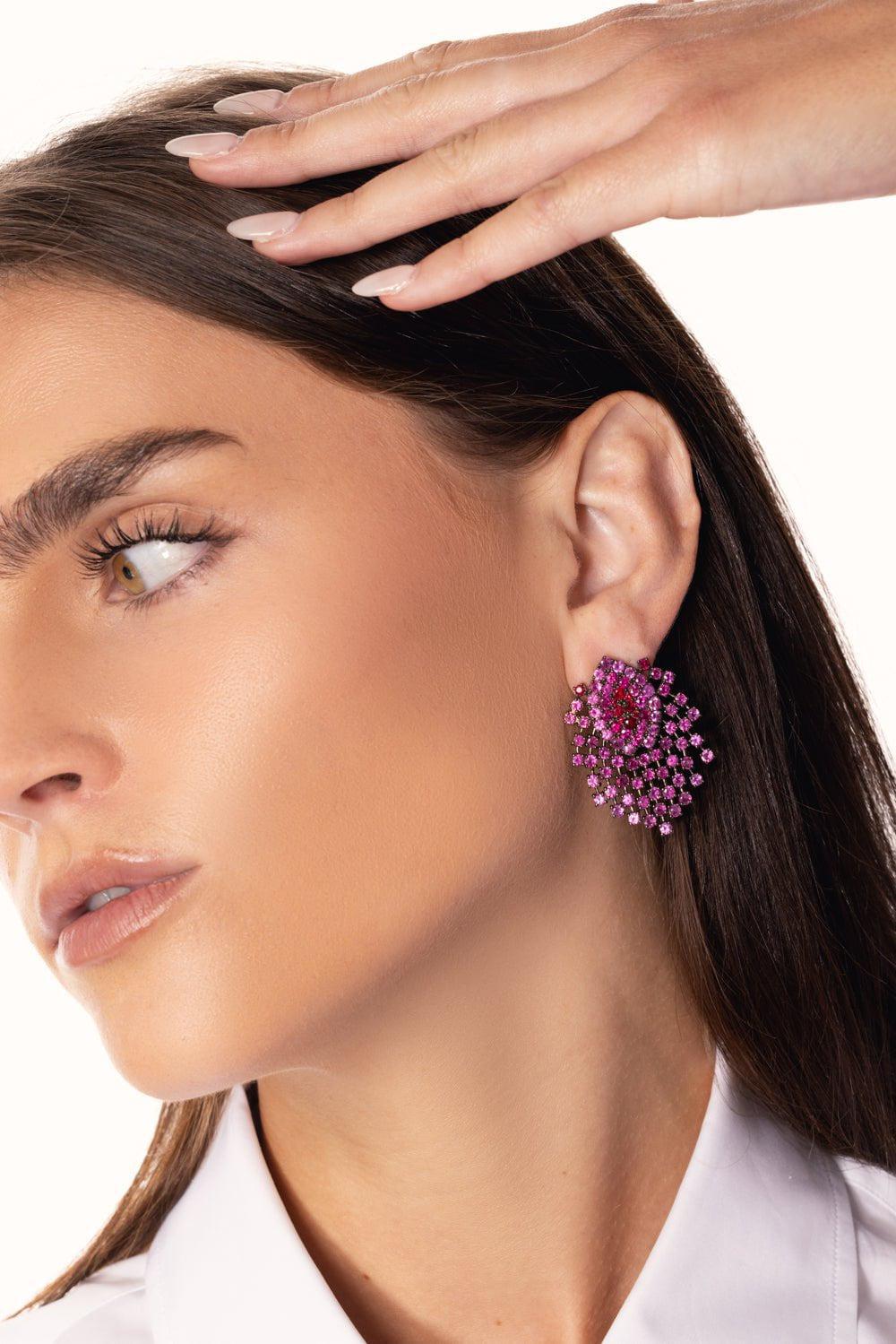 ALEXANDER LAUT-Ruby Love Earrings-BLACK GOLD