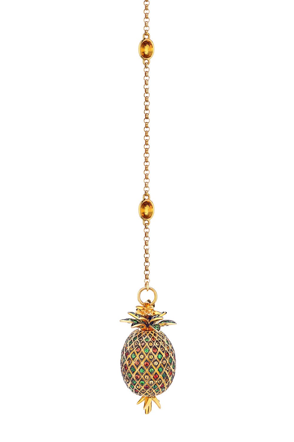 ALEXANDER LAUT-Pineapple Necklace-YELLOW GOLD