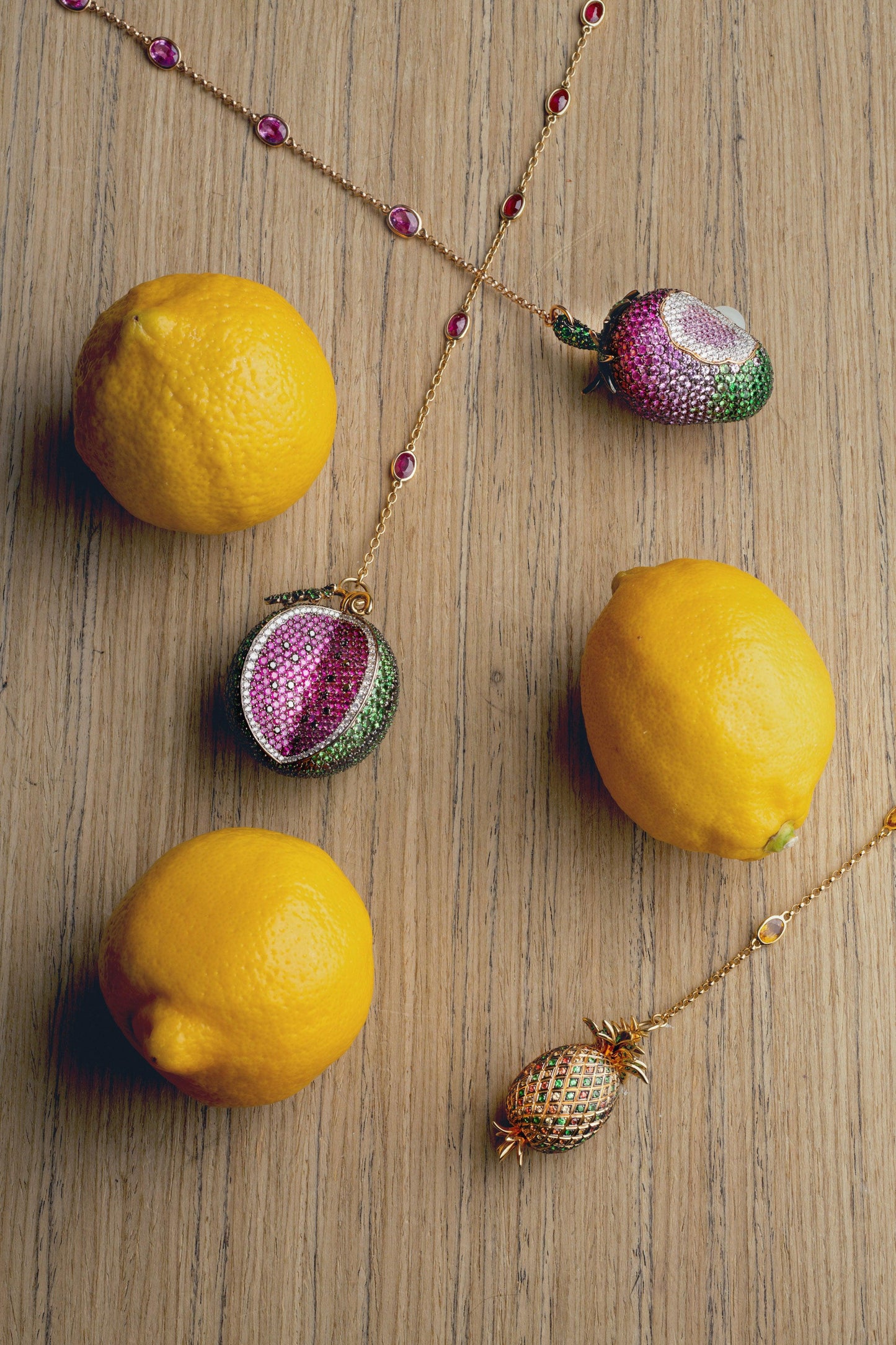 ALEXANDER LAUT-Strawberry Necklace-YELLOW GOLD