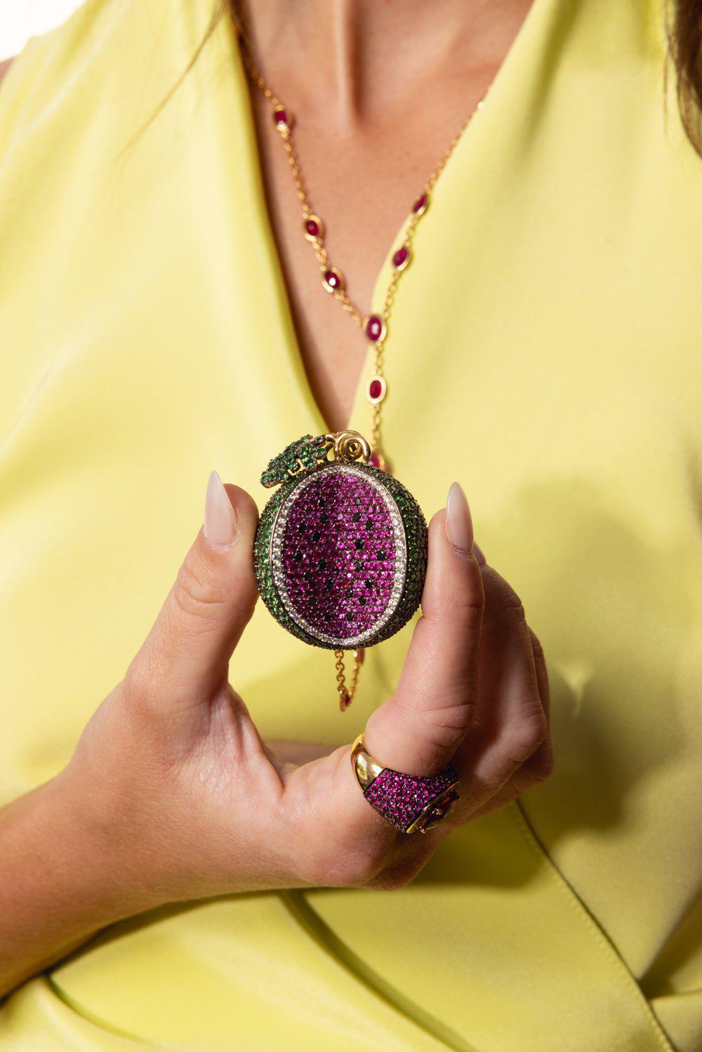 ALEXANDER LAUT-Watermelon Necklace-YELLOW GOLD