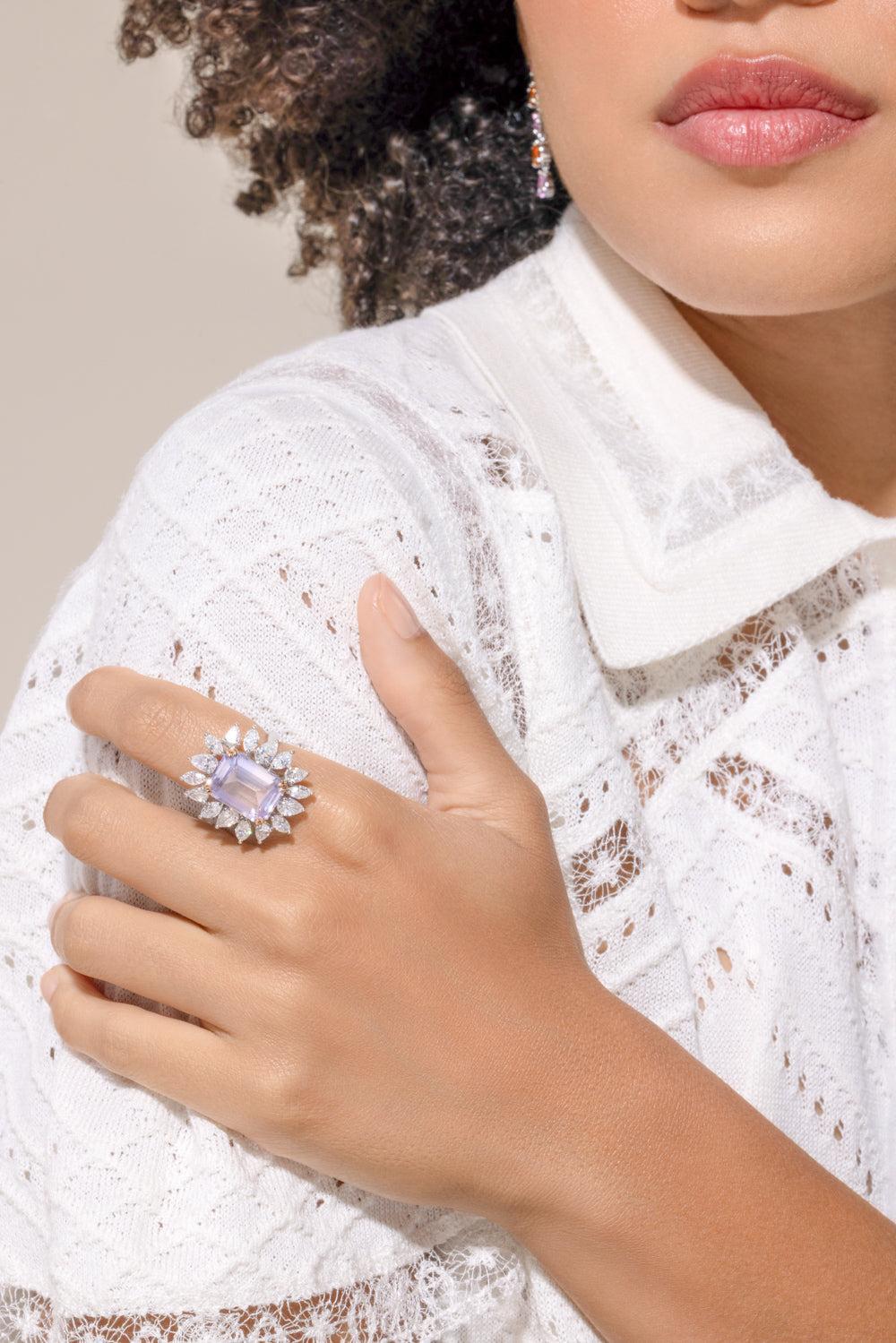 Purple Sapphire Diamond Ring-WHITE GOLD-6.25-JEWELRYFINE JEWELRING-ALEXANDER LAUT