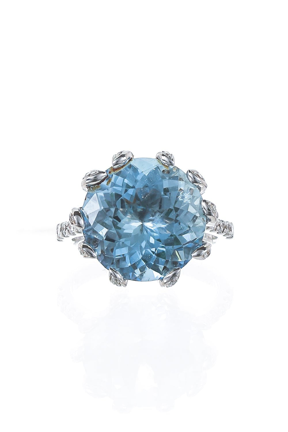 ALEXANDER LAUT-Aquamarine Diamond Ring-WHITE GOLD