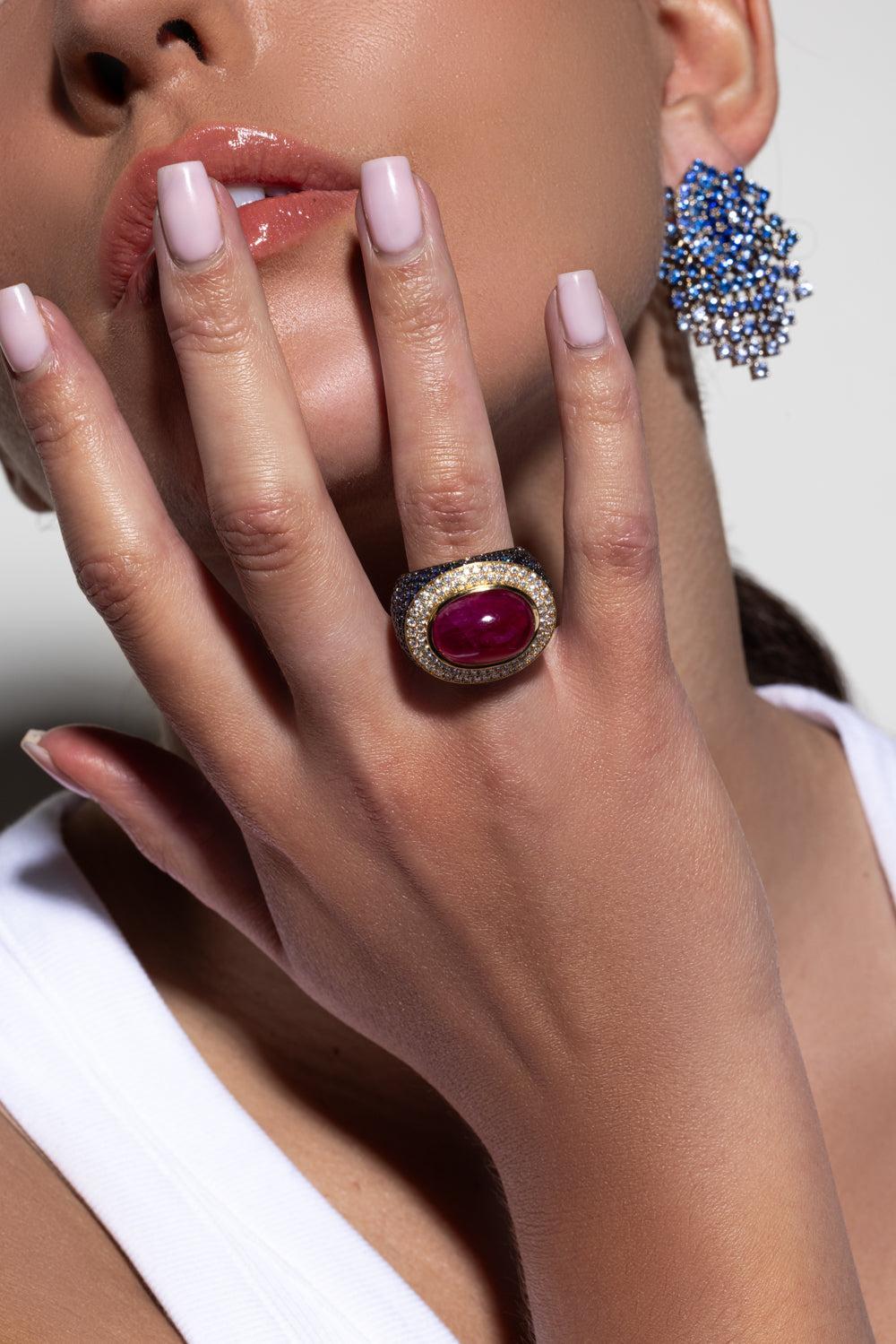 Sapphire Ruby Ring-YELLOW GOLD-6.75-JEWELRYFINE JEWELRING-ALEXANDER LAUT