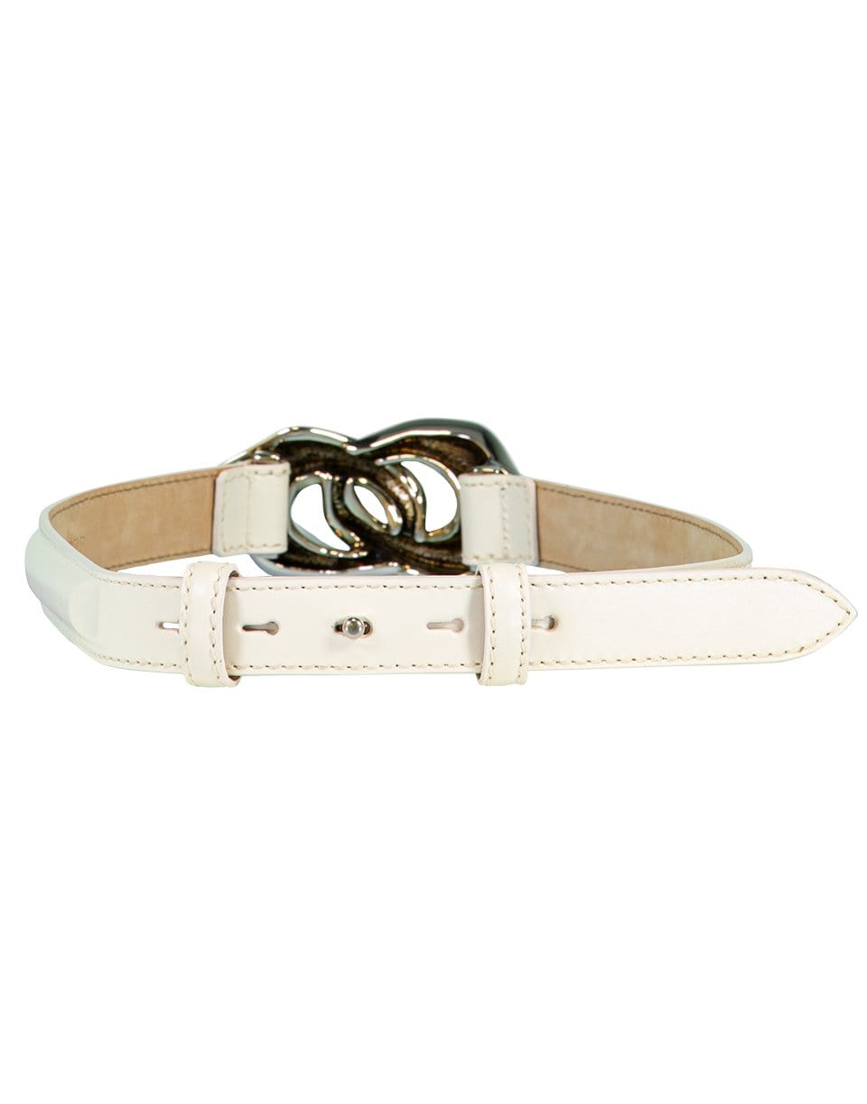ALEXANDER MCQUEEN-Sculptural Link Belt - Ivory-