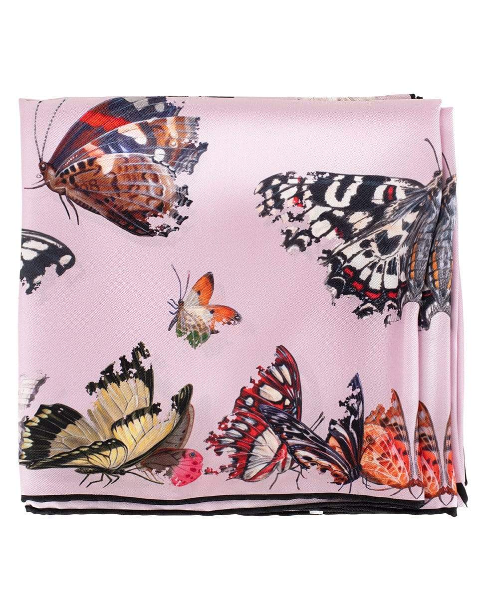 ALEXANDER MCQUEEN-Butterfly Deca Scarf-LIL/RED