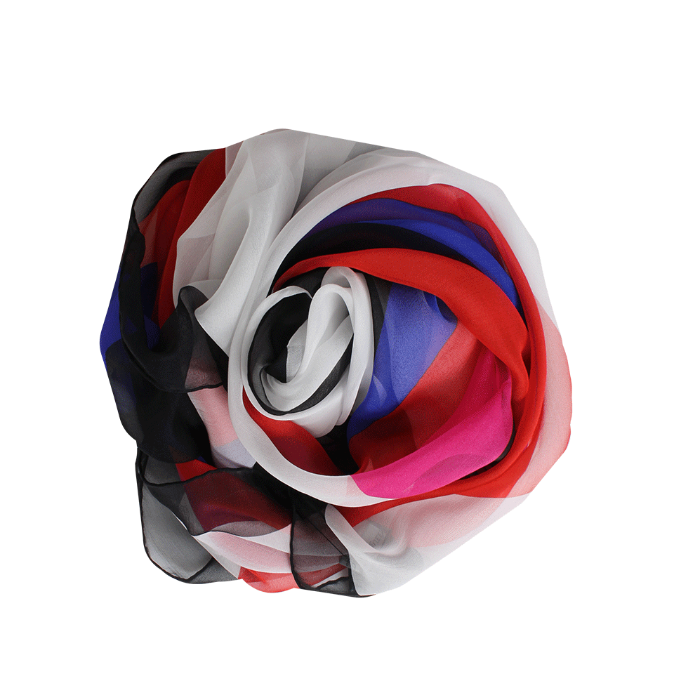 ALEXANDER MCQUEEN-Heart Scarf-WHT/RED