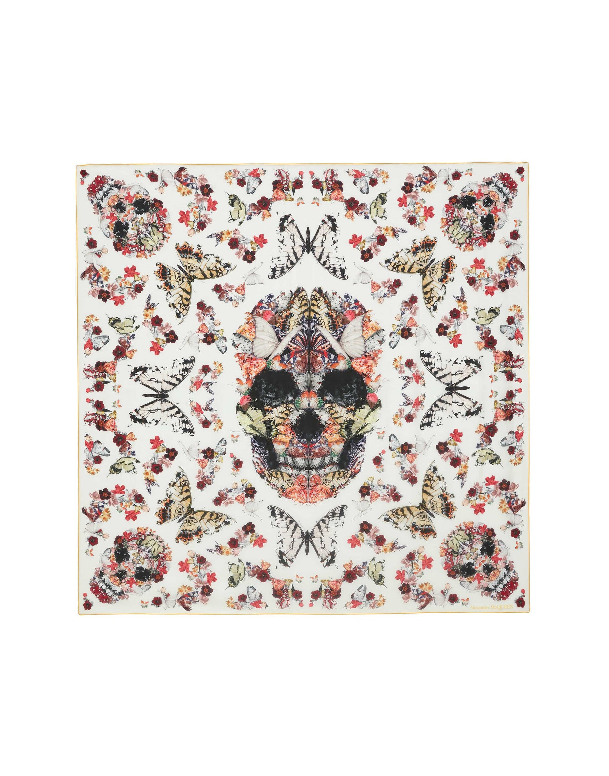 ALEXANDER MCQUEEN-Botanical Paisley Shawl-IVY/YLLW