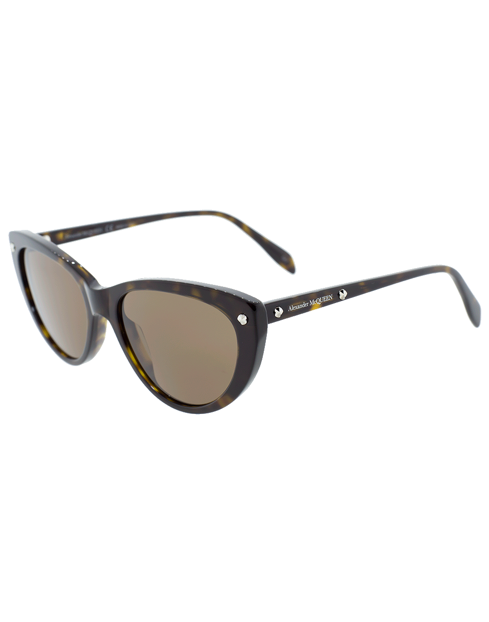 ALEXANDER MCQUEEN-Cat Eye Sunglasses-BROWN