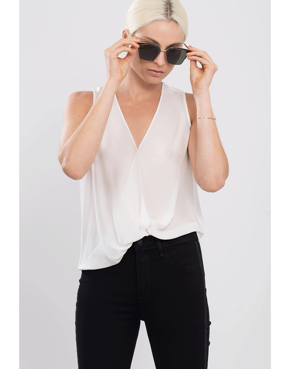 ALEXANDER MCQUEEN-Square Frame Sunglasses-GLD/GRN