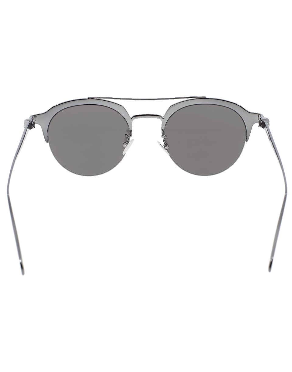ALEXANDER MCQUEEN-Brow Bar Round Sunglasses-GREY