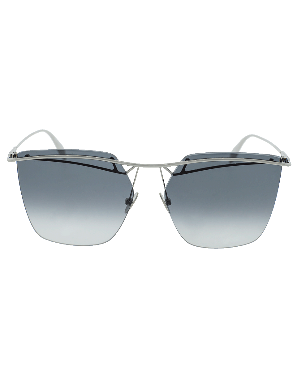 ALEXANDER MCQUEEN-Tinted Rimless Bar Sunglasses-GREY