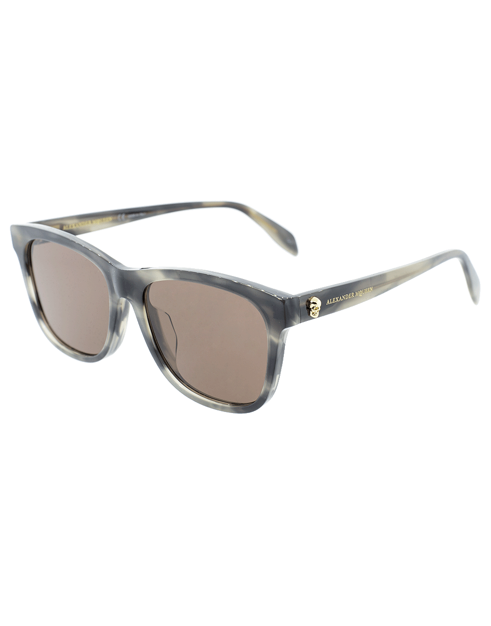 ALEXANDER MCQUEEN-Acetate Sunglasses-GRY/BRN