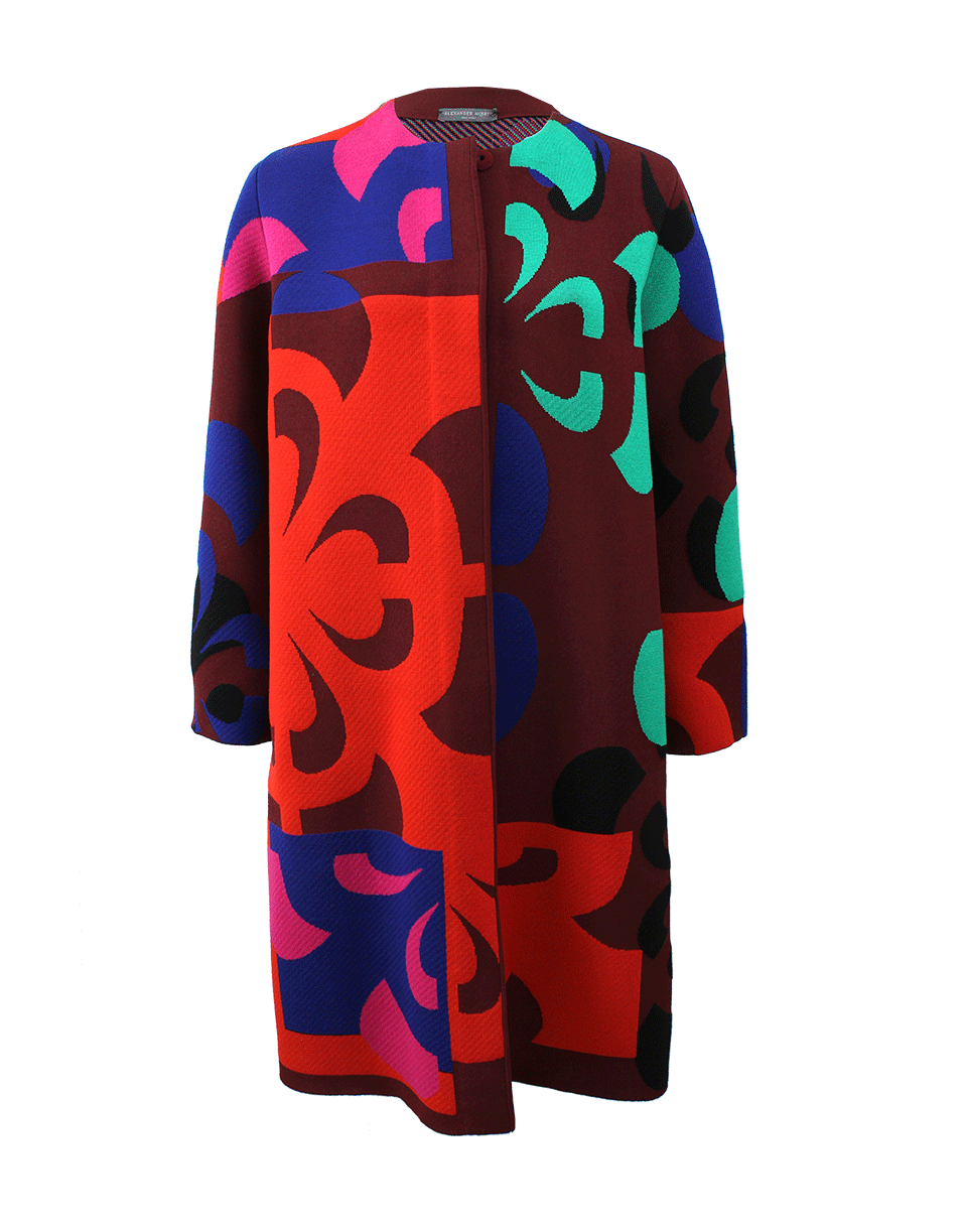 ALEXANDER MCQUEEN-Broken Flower Coat-MULTI