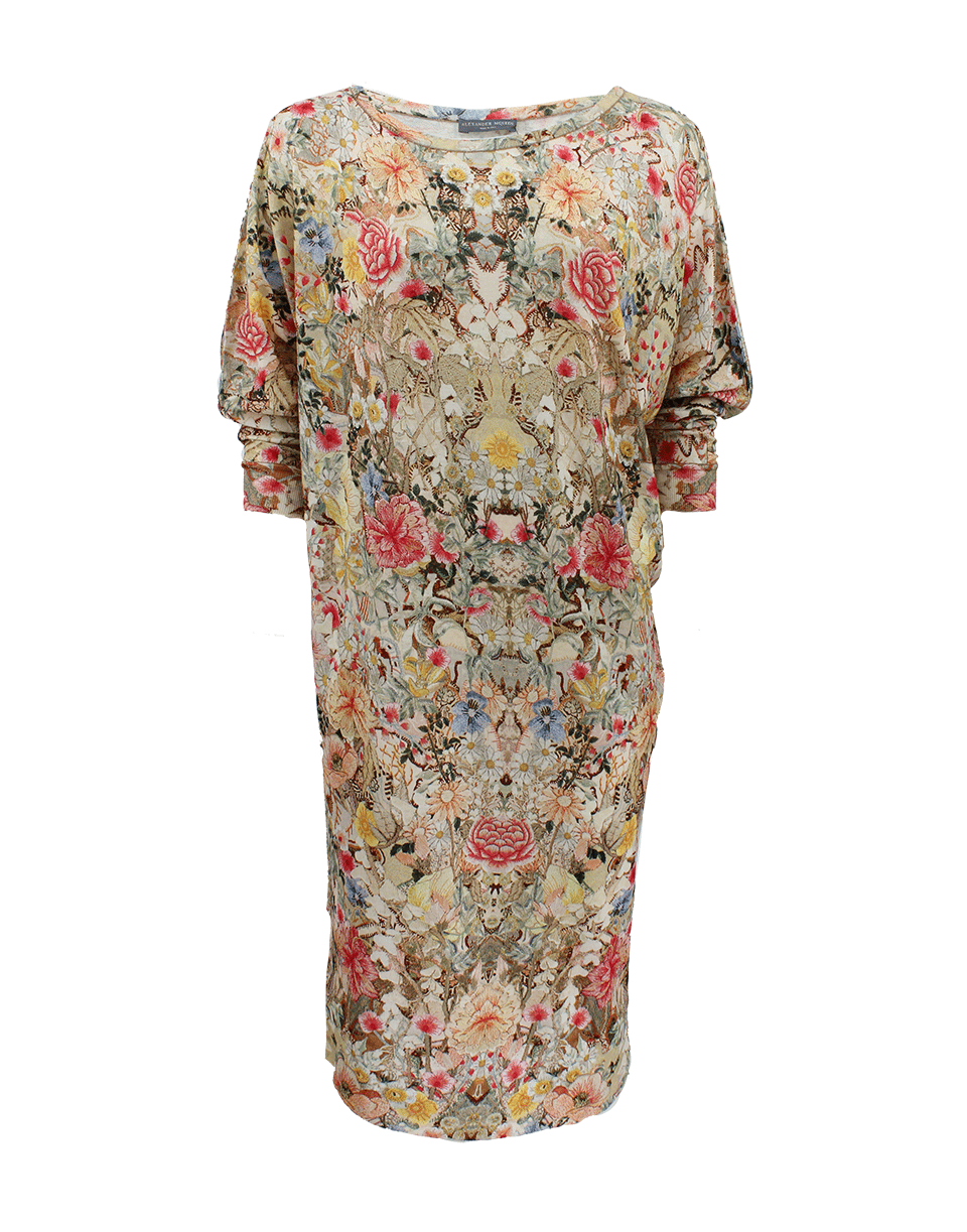 ALEXANDER MCQUEEN-Asymmetrical Print Dress-