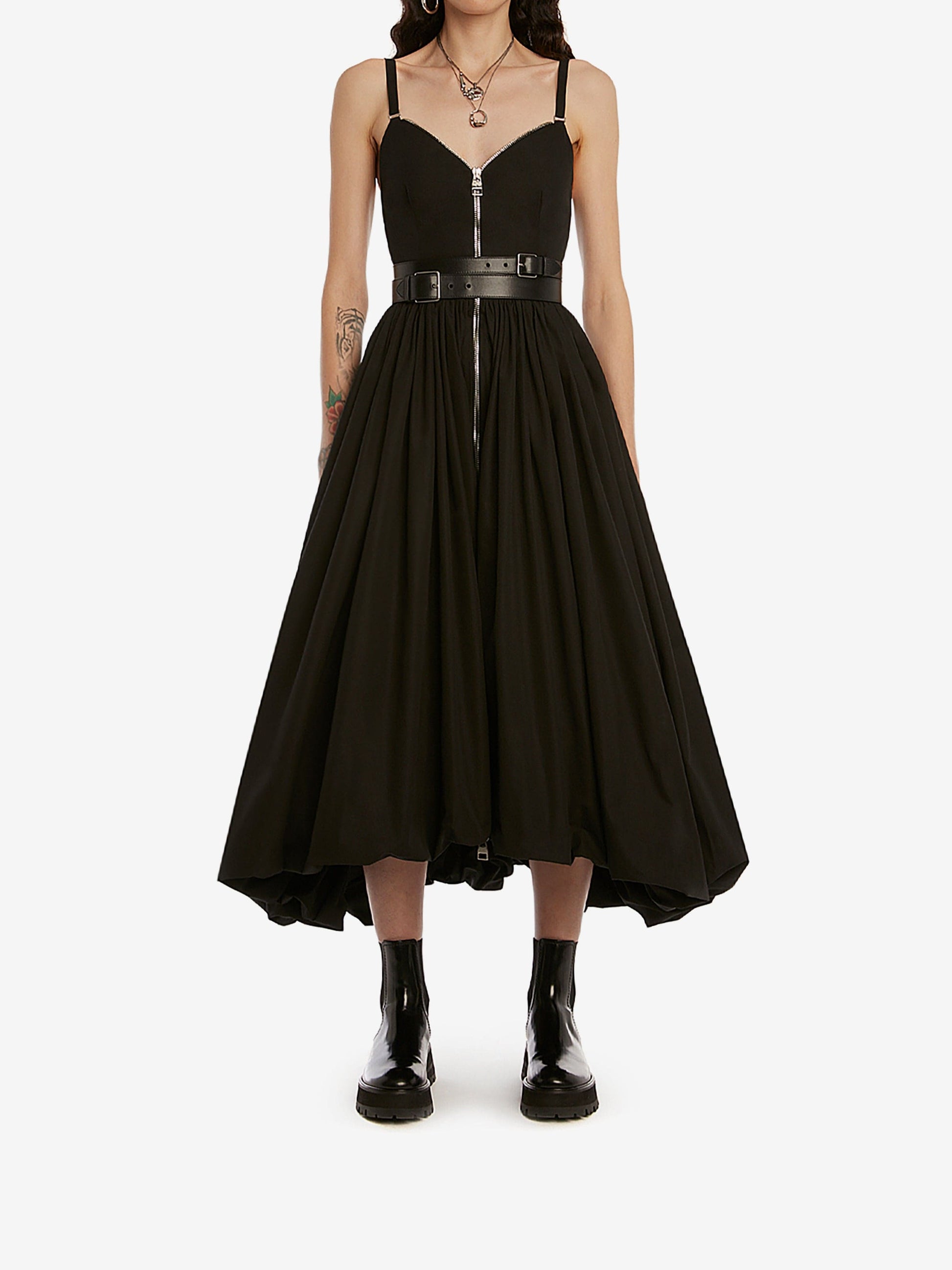 ALEXANDER MCQUEEN-Blue Sky Parachute Dress-