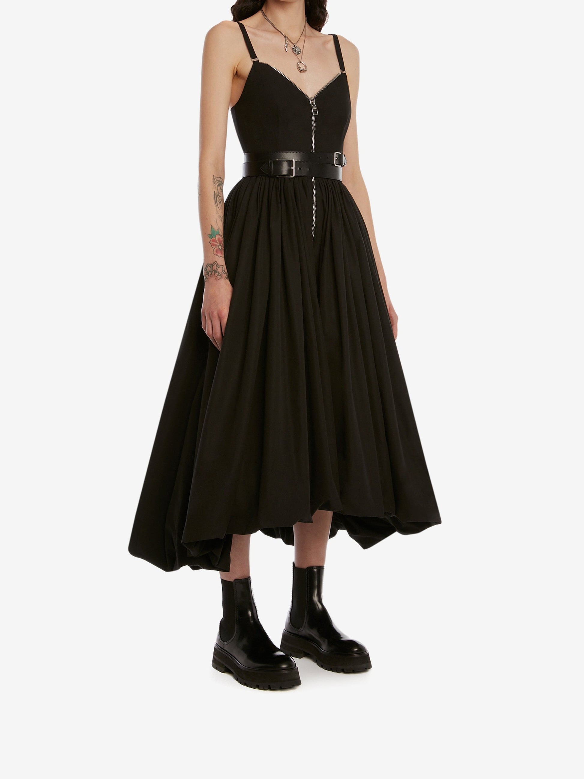 ALEXANDER MCQUEEN-Blue Sky Parachute Dress-