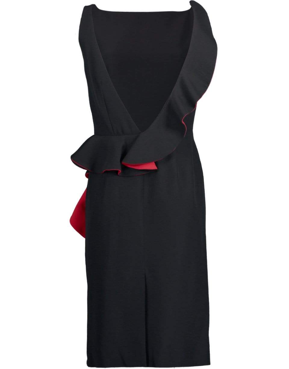 ALEXANDER MCQUEEN-Open Back Ruffle Dress-