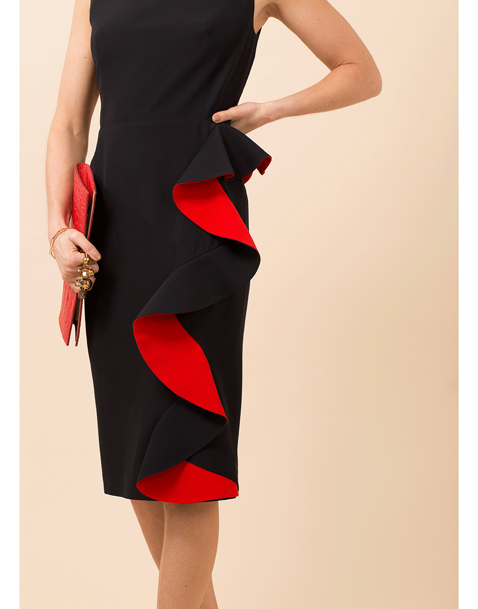 ALEXANDER MCQUEEN-Open Back Ruffle Dress-