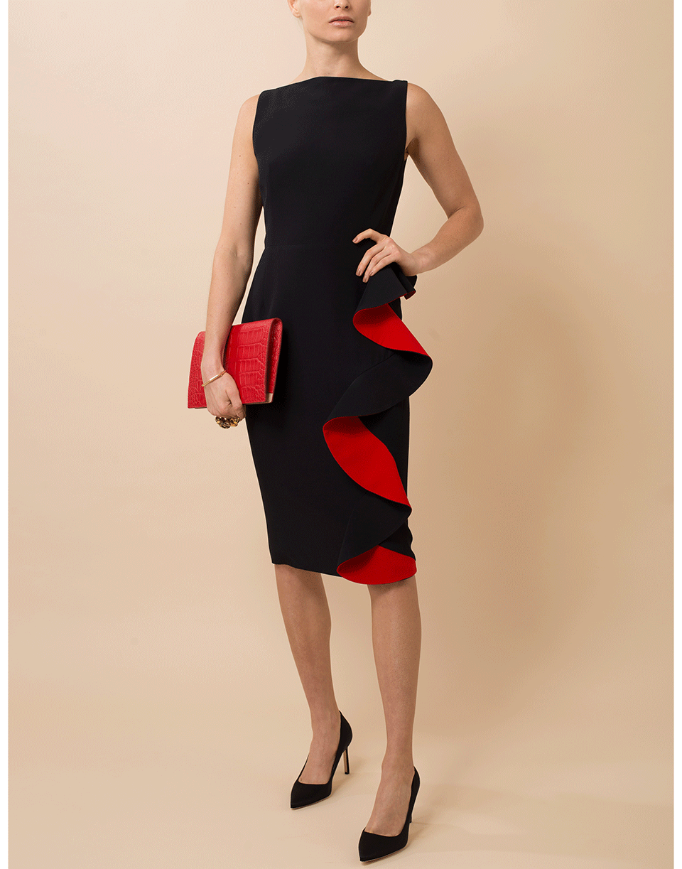 ALEXANDER MCQUEEN-Open Back Ruffle Dress-