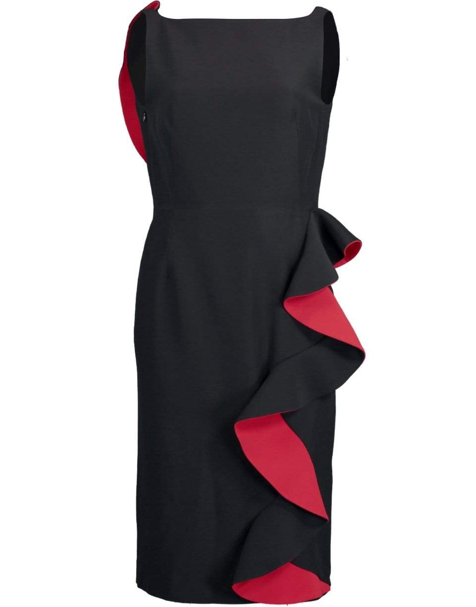 ALEXANDER MCQUEEN-Open Back Ruffle Dress-