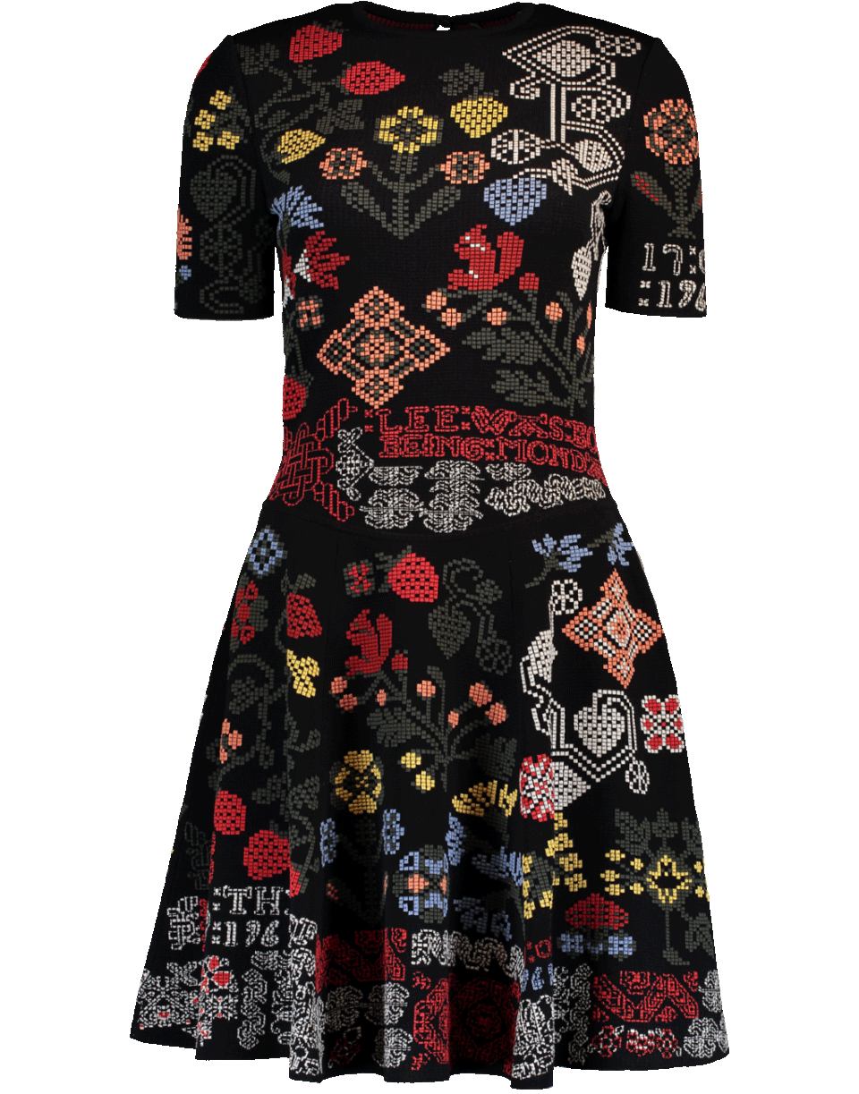 ALEXANDER MCQUEEN-Panelled Mini Dress-