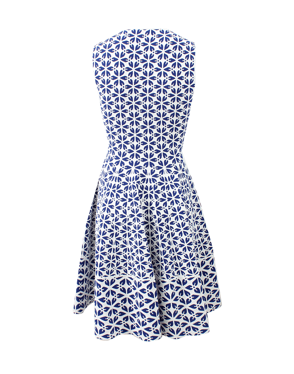 ALEXANDER MCQUEEN-Embossed Flower Dress-