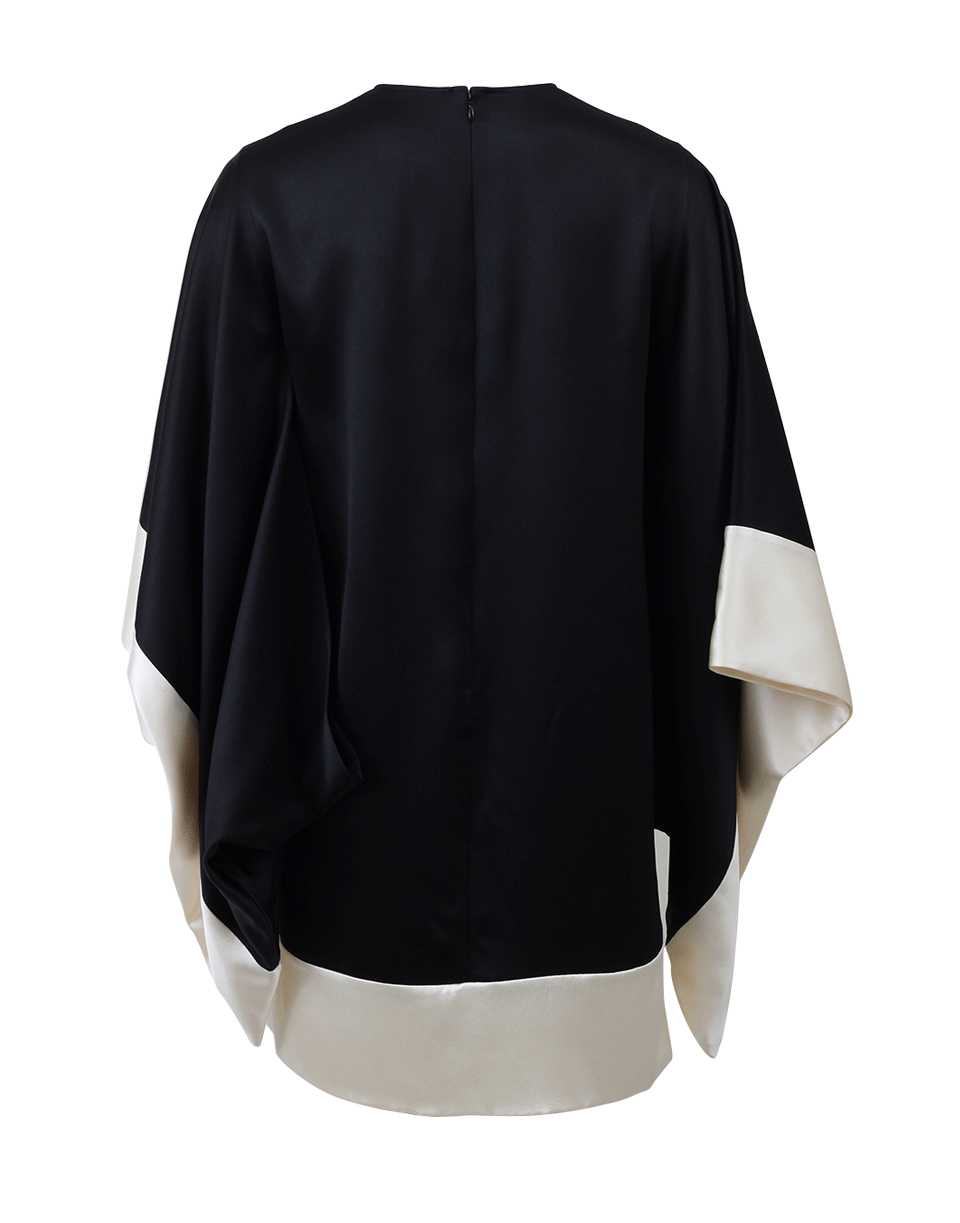 ALEXANDER MCQUEEN-Kimono Sleeve Dress-BONE/BLK