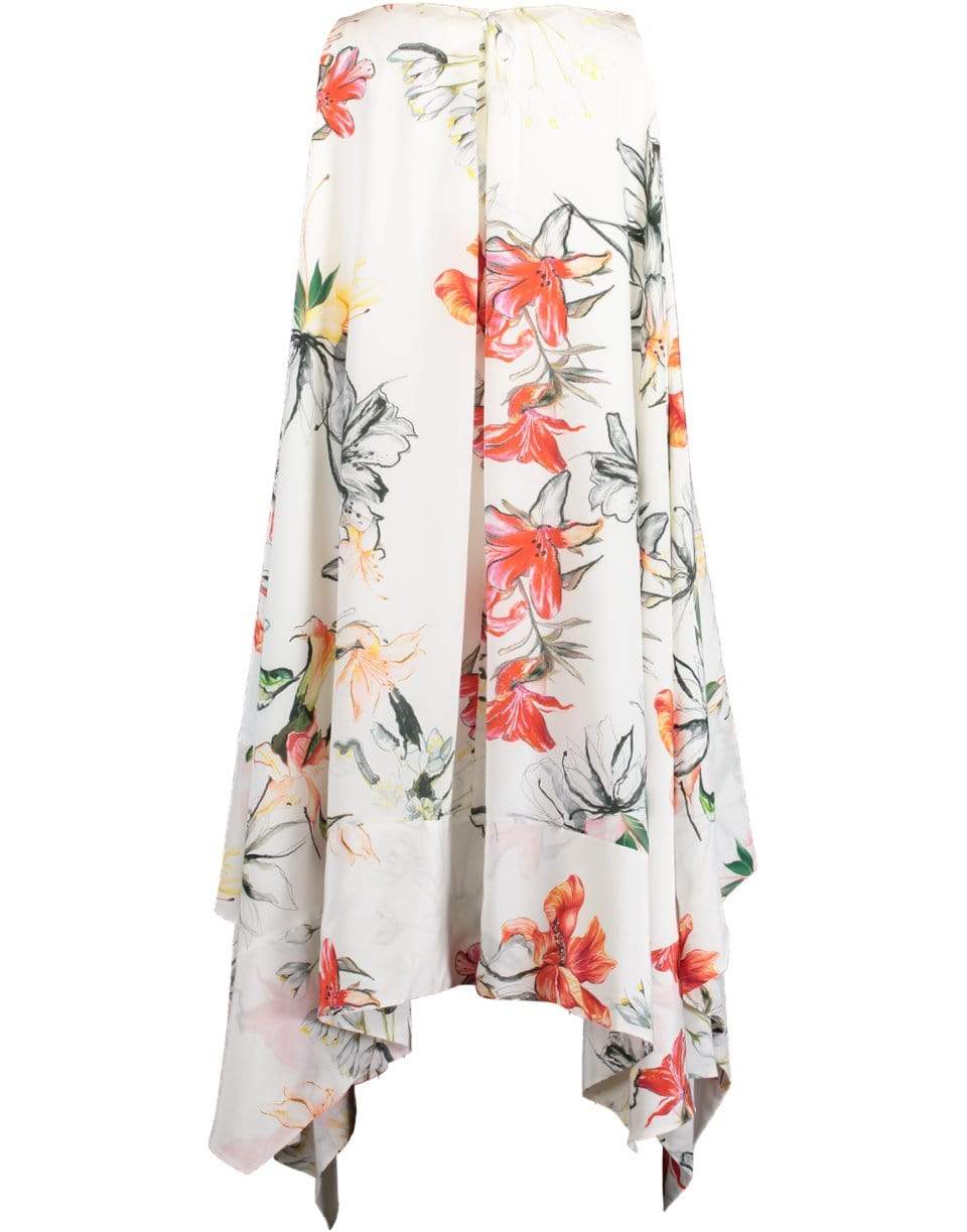 ALEXANDER MCQUEEN-Hand Knit Hem Print Dress-IVORY