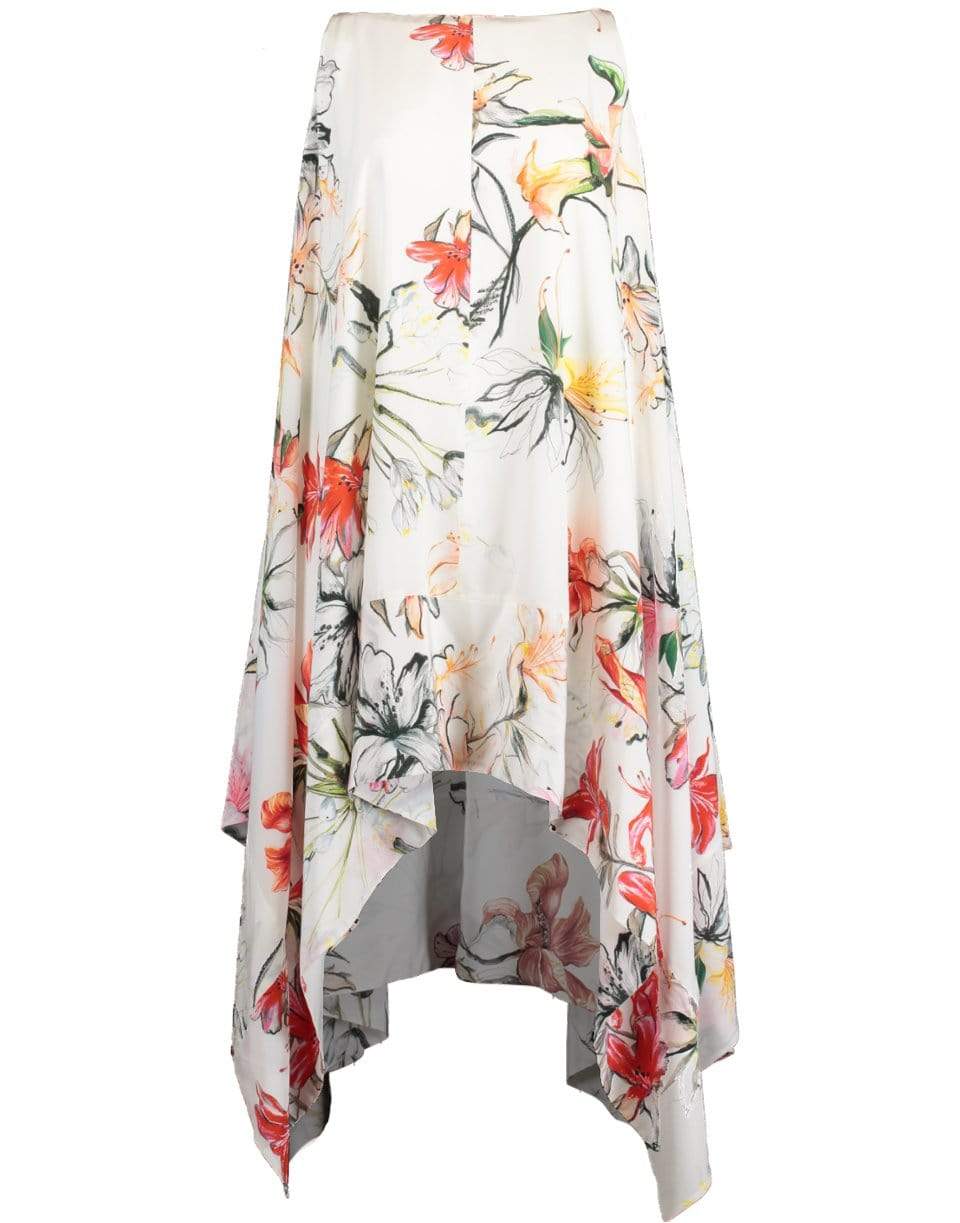 ALEXANDER MCQUEEN-Hand Knit Hem Print Dress-IVORY