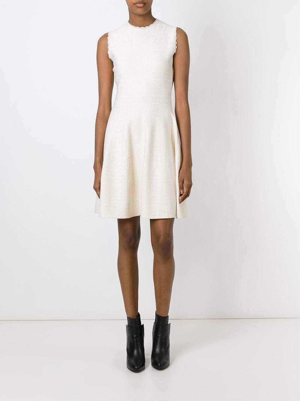 ALEXANDER MCQUEEN-Textured Knit Dress-