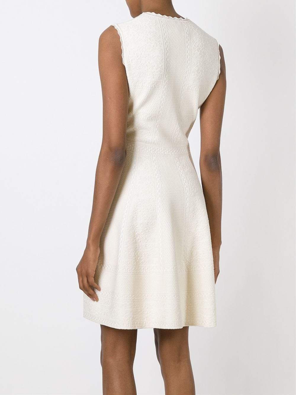 ALEXANDER MCQUEEN-Textured Knit Dress-