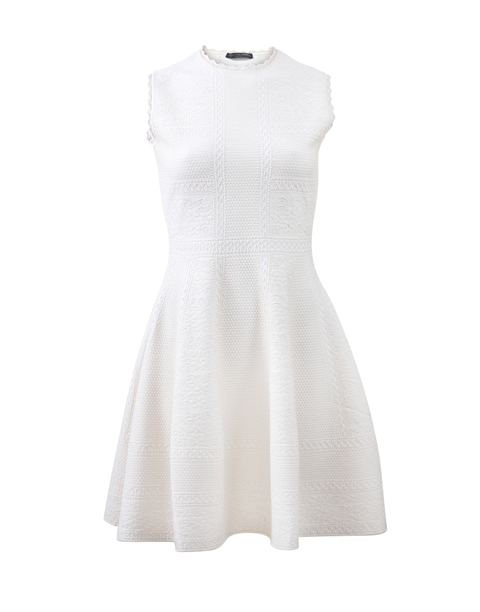 ALEXANDER MCQUEEN-Textured Knit Dress-