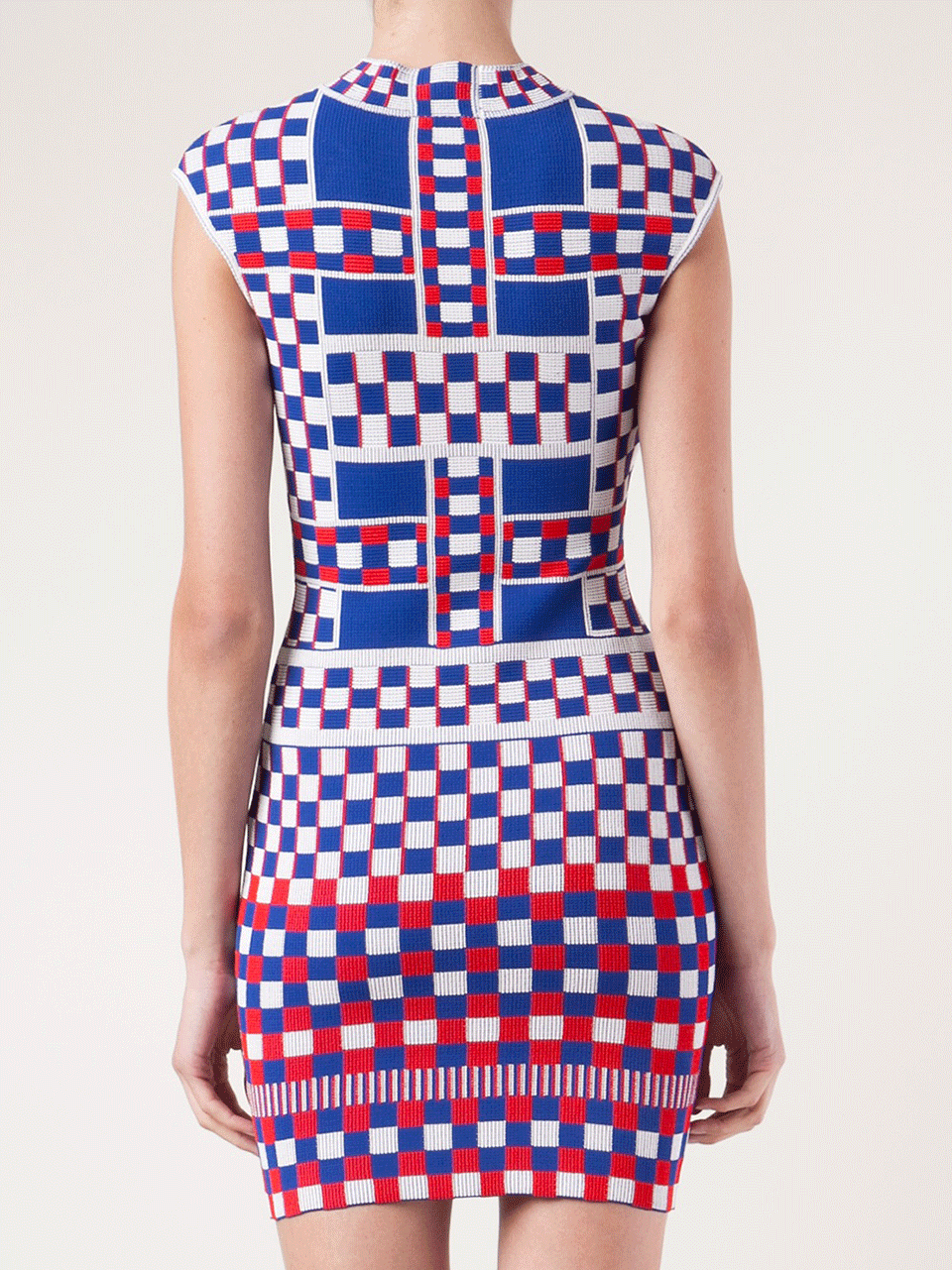 ALEXANDER MCQUEEN-Jacquard Print Dress-