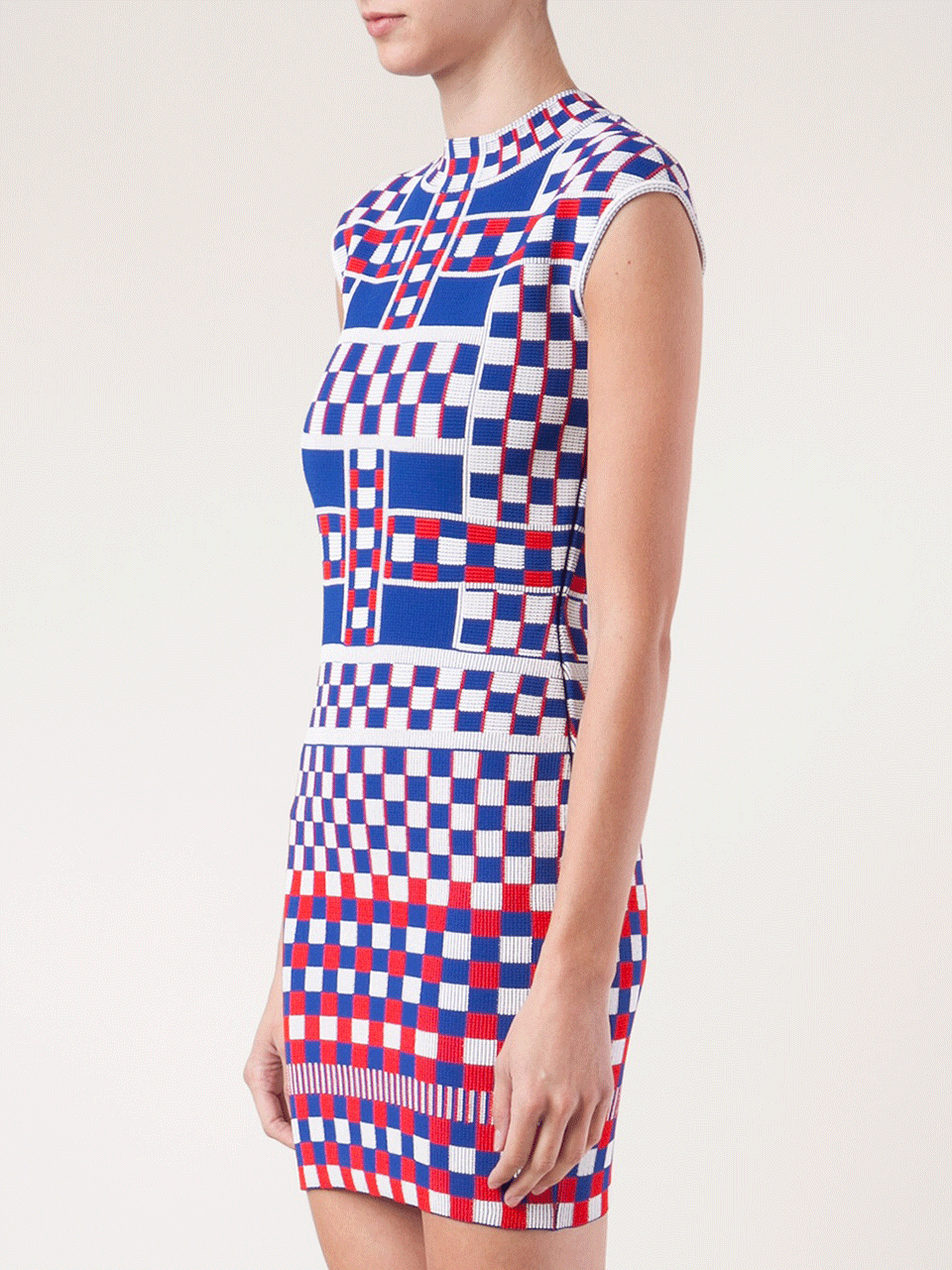 ALEXANDER MCQUEEN-Jacquard Print Dress-