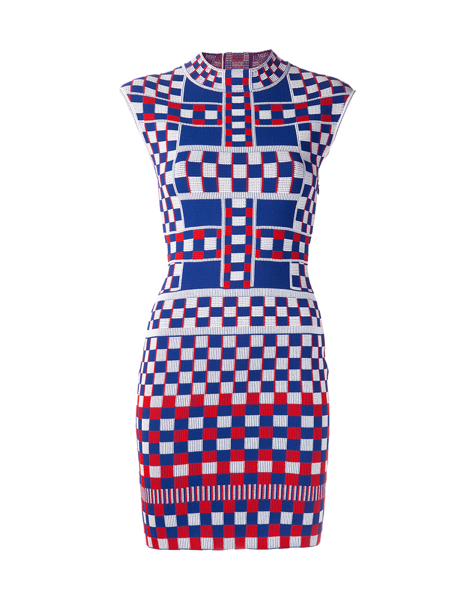 ALEXANDER MCQUEEN-Jacquard Print Dress-