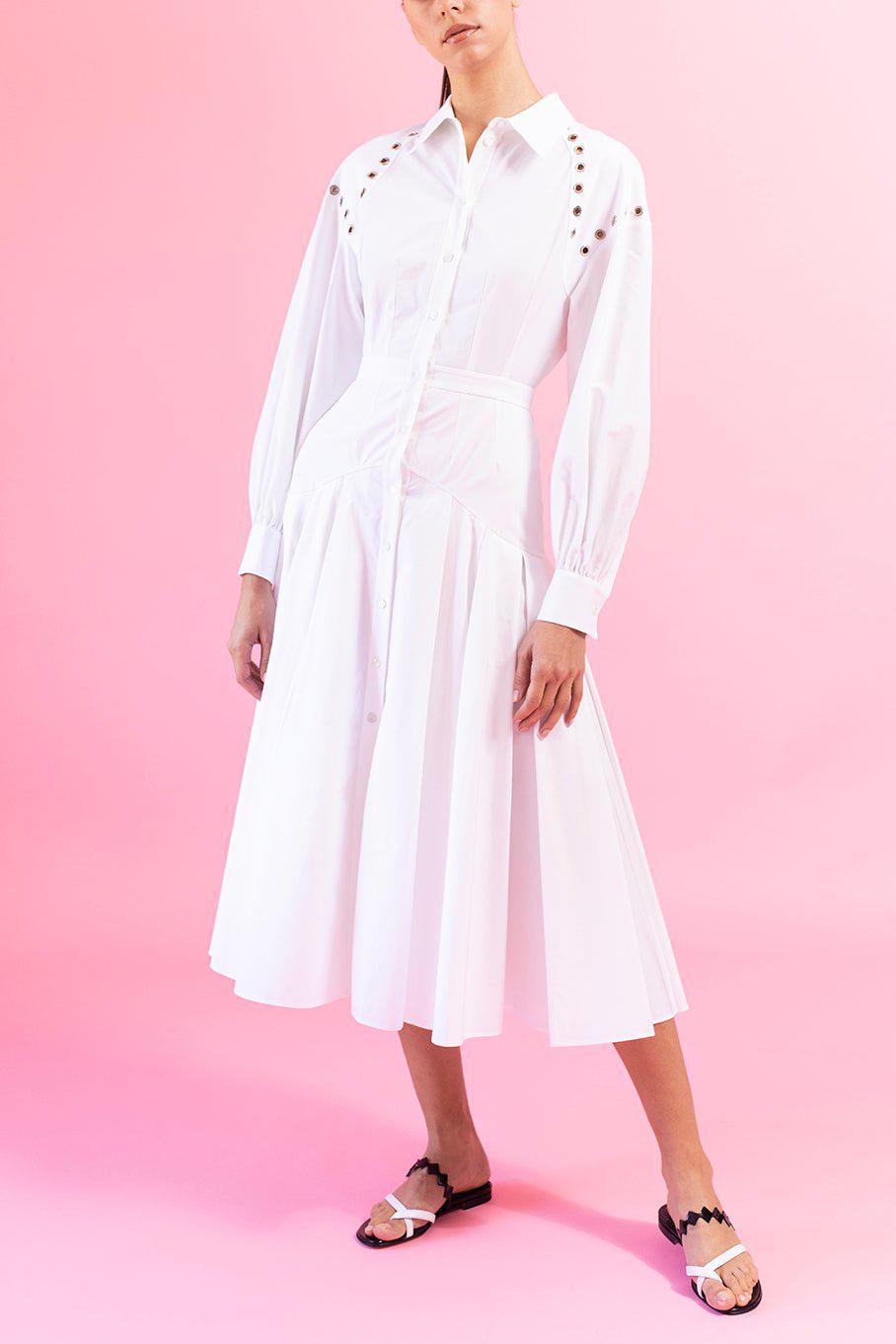 ALEXANDER MCQUEEN-Day Dress-OPTCWHT