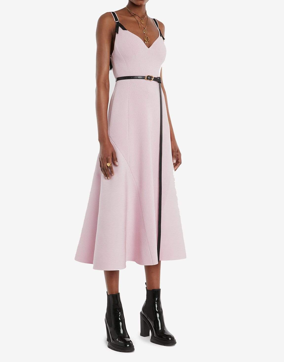 ALEXANDER MCQUEEN-Stretch Viscose Knit Dress-