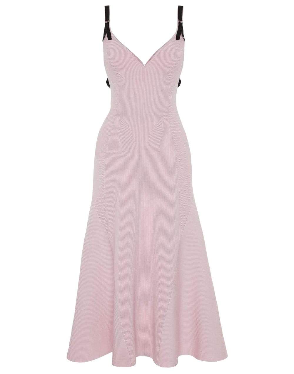 ALEXANDER MCQUEEN-Stretch Viscose Knit Dress-