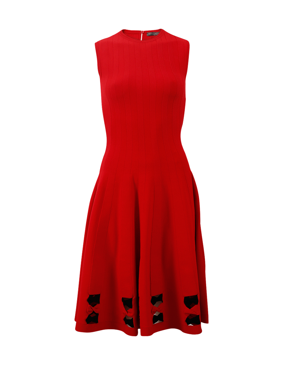 ALEXANDER MCQUEEN-Stitch Bottom Midi Dress-