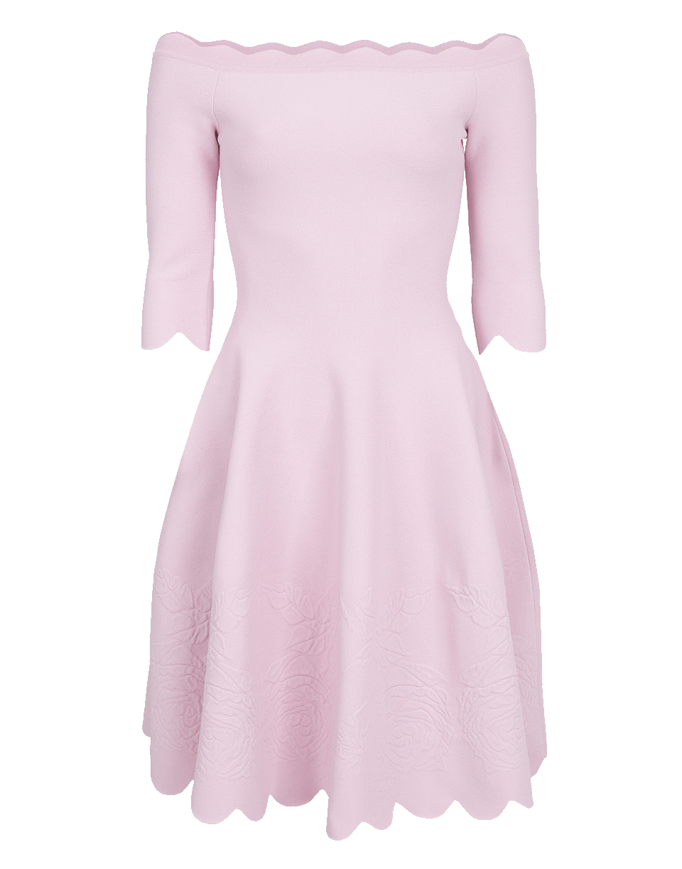 ALEXANDER MCQUEEN-Off Shoulder Dress-