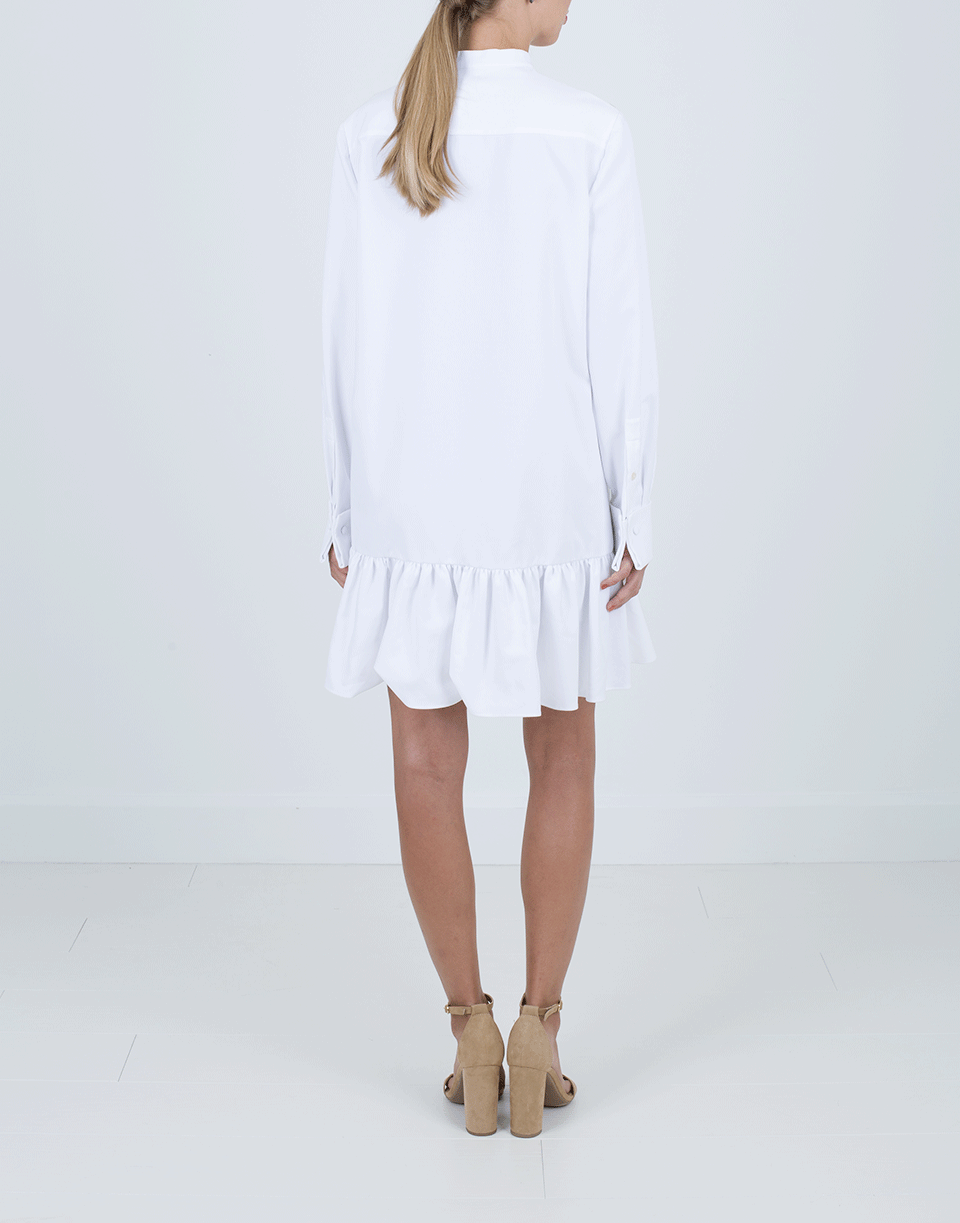 ALEXANDER MCQUEEN-Embroidered Mini Pique Shirt Dress-