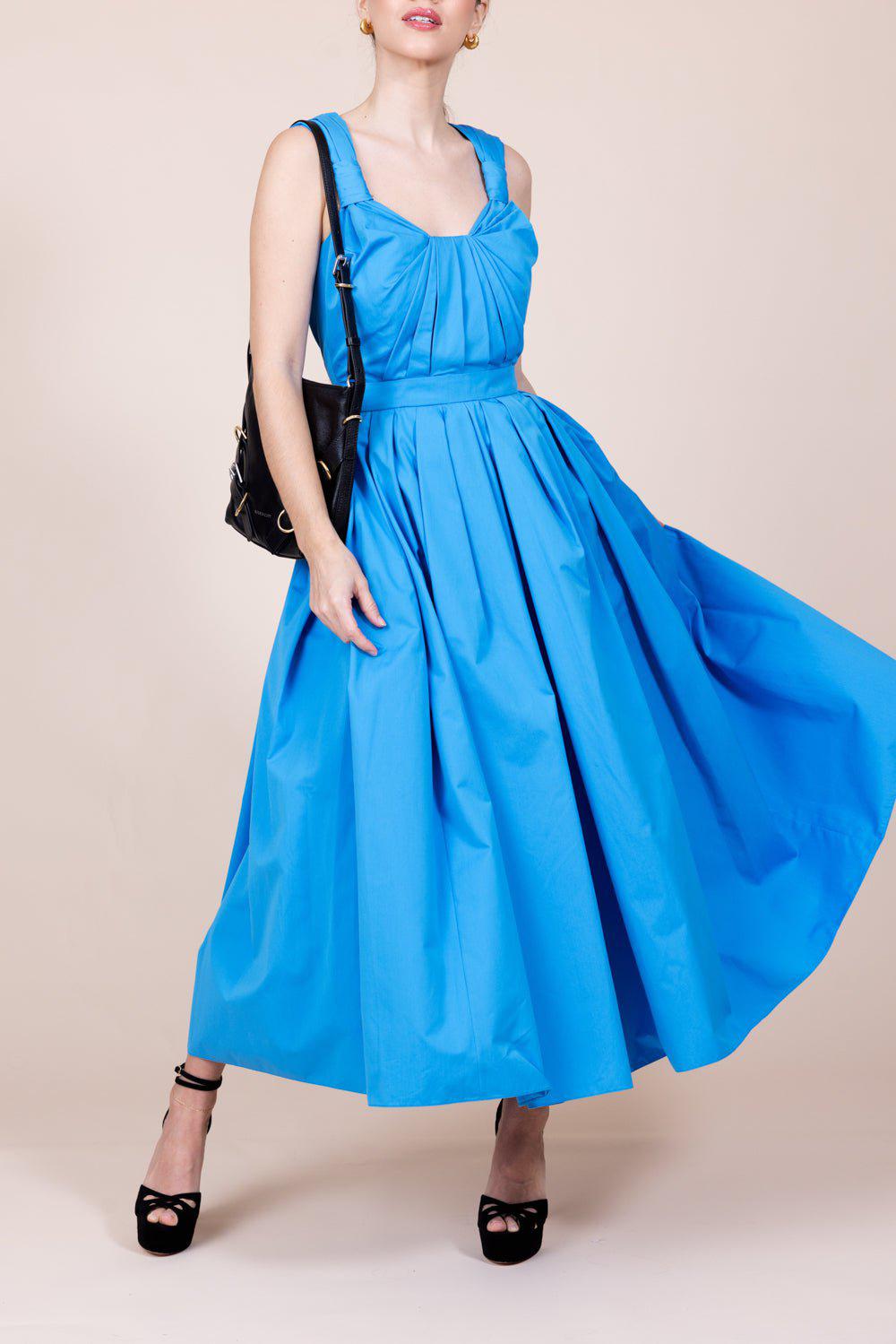 ALEXANDER MCQUEEN-Sleeveless Midi Day Dress-