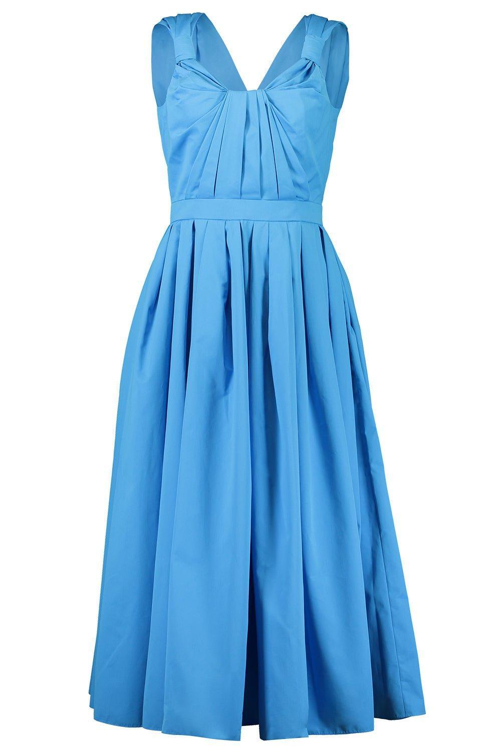 ALEXANDER MCQUEEN-Sleeveless Midi Day Dress-