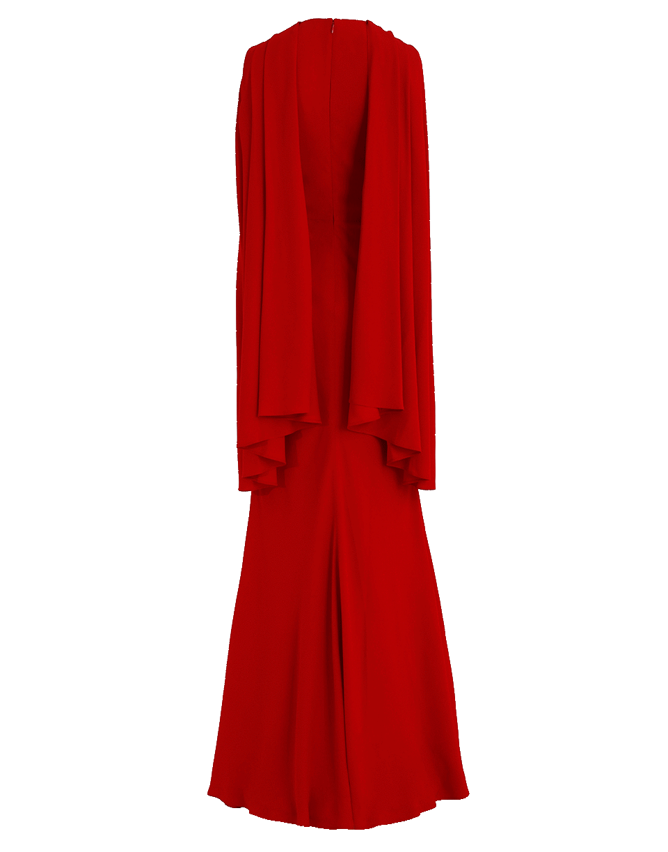 ALEXANDER MCQUEEN-High Neck Scarf Dress-CRIMSON