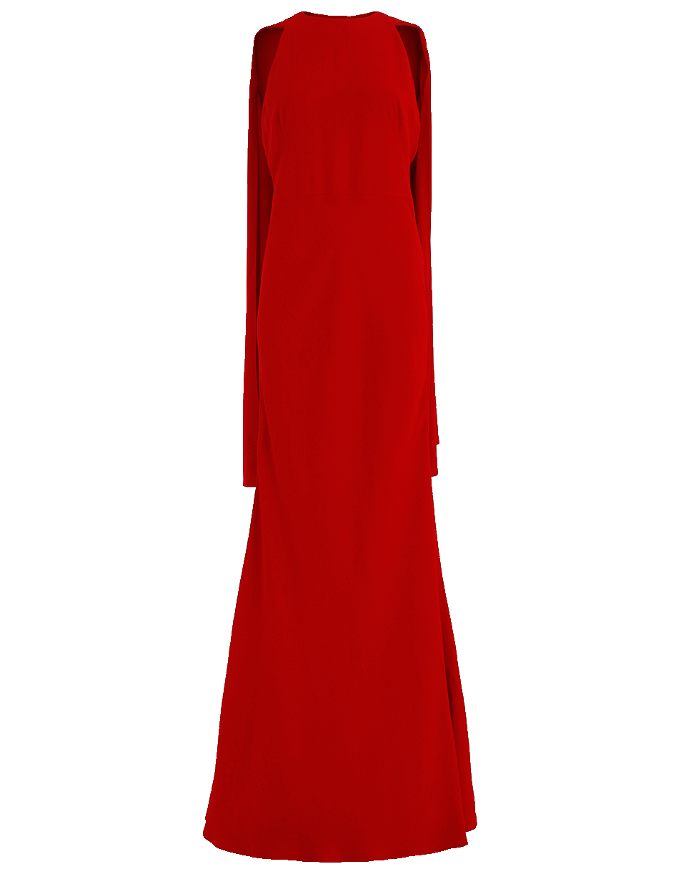 ALEXANDER MCQUEEN-High Neck Scarf Dress-CRIMSON