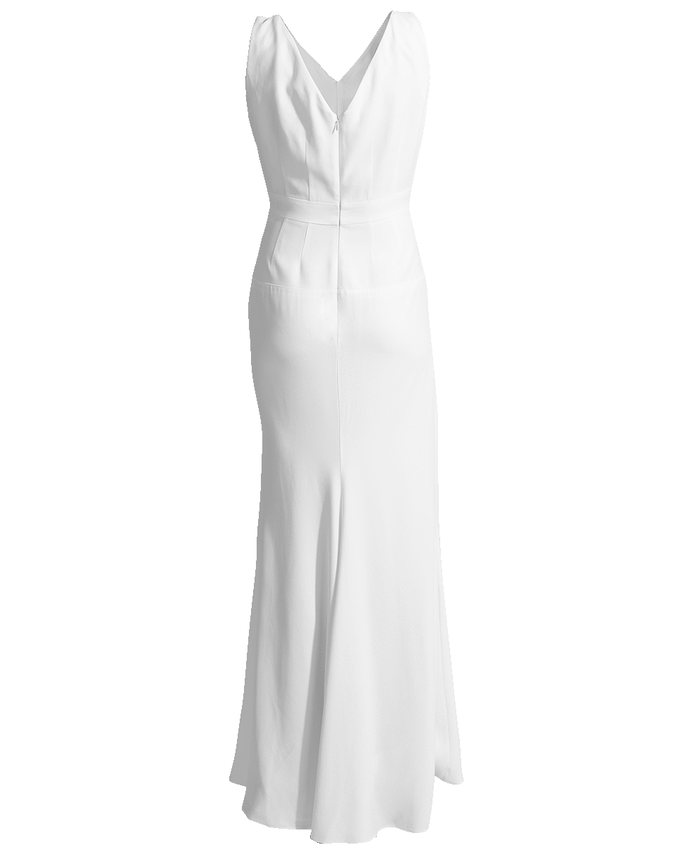 ALEXANDER MCQUEEN-V-Back Slim Gown-IVORY