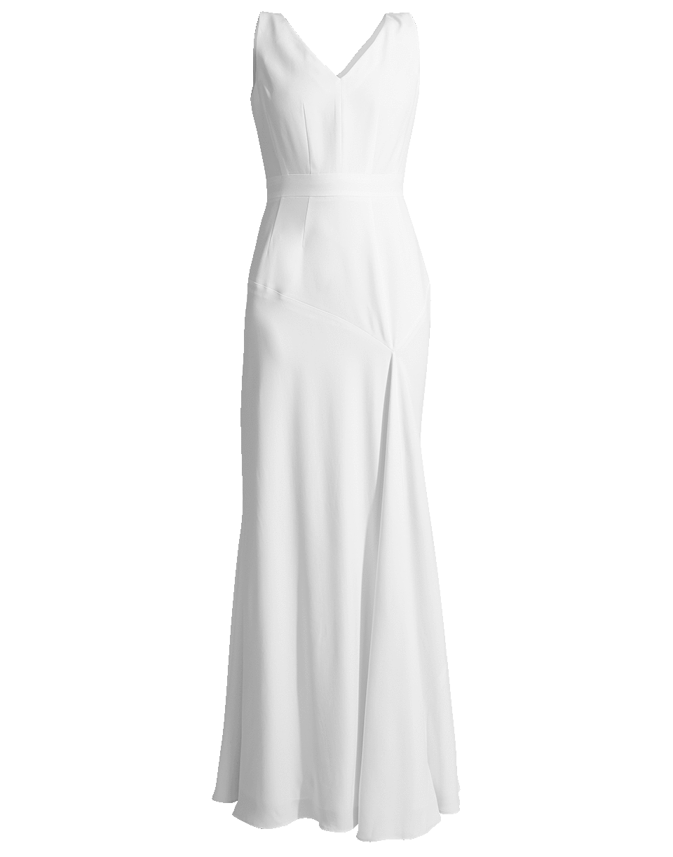 ALEXANDER MCQUEEN-V-Back Slim Gown-IVORY
