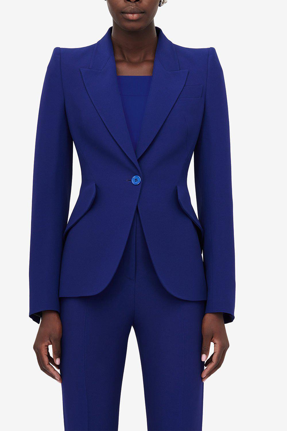 ALEXANDER MCQUEEN-Peak Shoulder Jacket - Electric Navy-