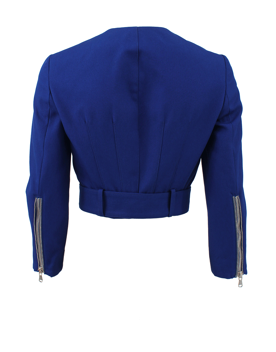 ALEXANDER MCQUEEN-Zip Detail Belted Biker Jacket-