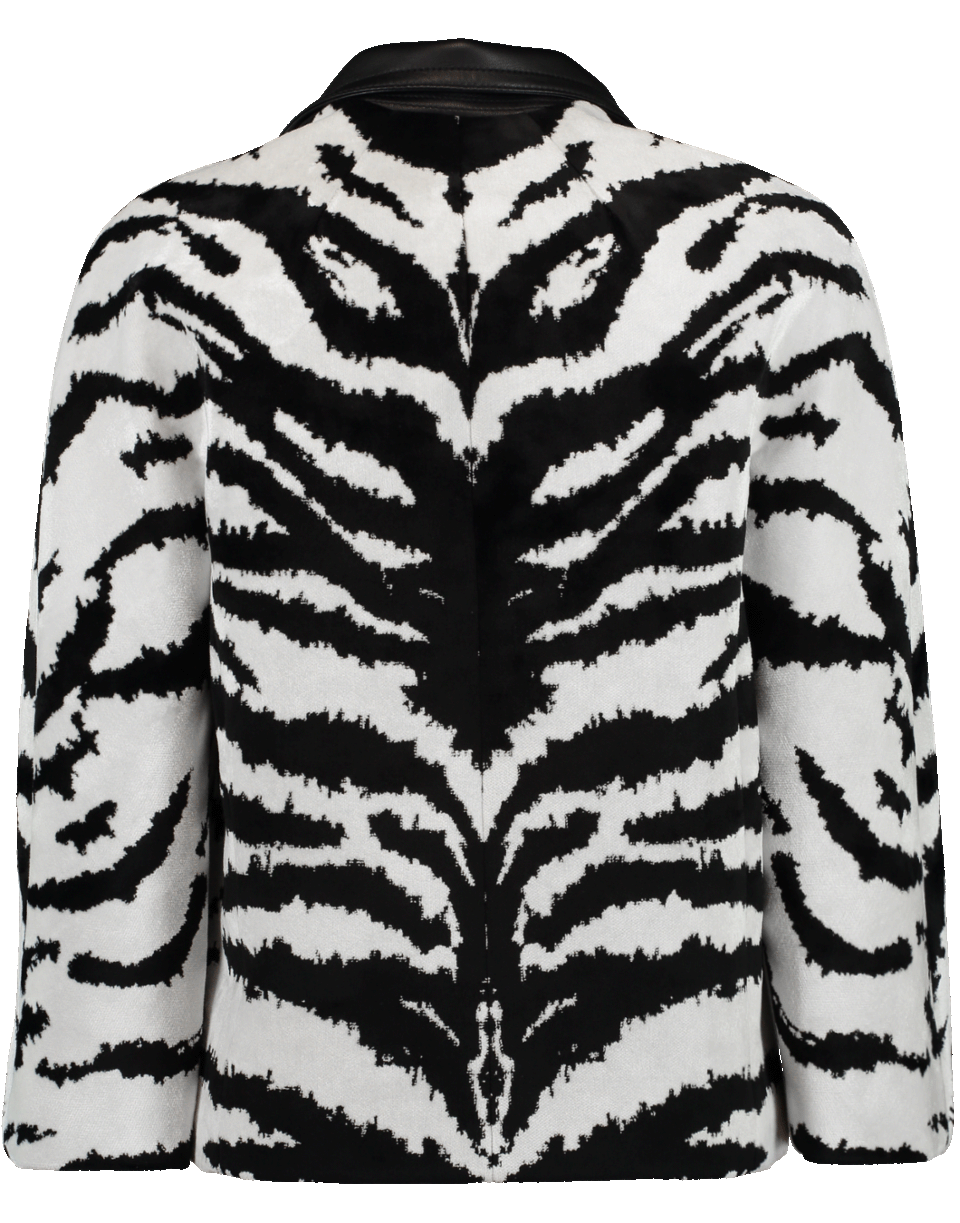 ALEXANDER MCQUEEN-Cropped Zebra Print Jacket-